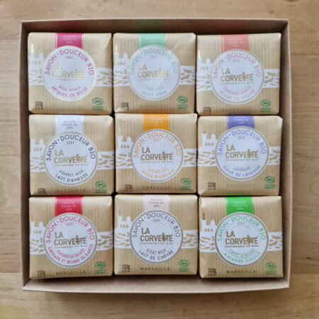 Gift set of 9 La Corvette organic soap bars