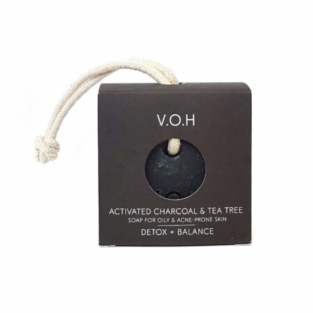 V.O.H Activated Charcoal & Tea Tree Soap on a Rope 90g
