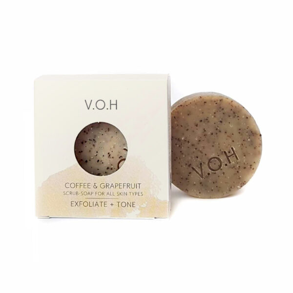 voh coffee & grapefruit scrub soap 90g