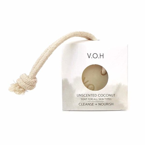 V.O.H Unscented Coconut Soap on a Rope 90g